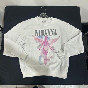 Nirvanna Designs Women's White and Grey Sweatshirt